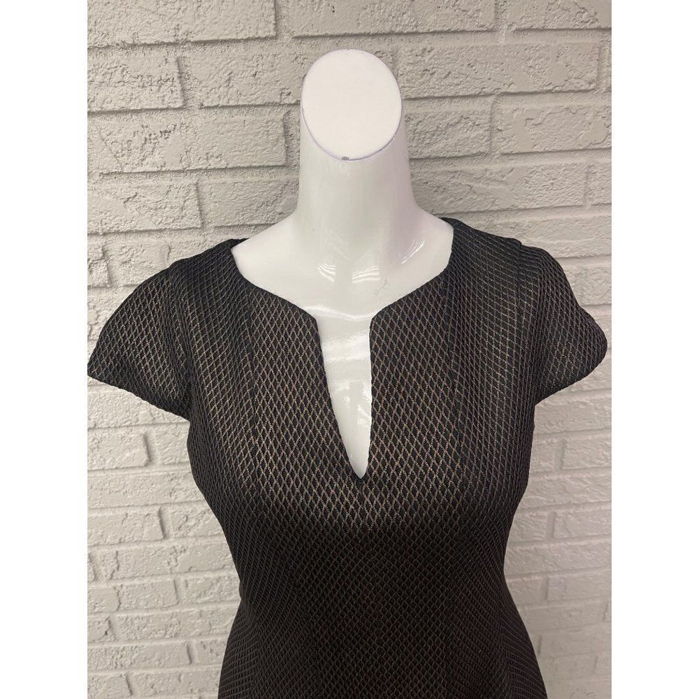 Julia Jordan Jacquard Split- Neck Fit & Flare Size 6 - Picture 5 of 14
